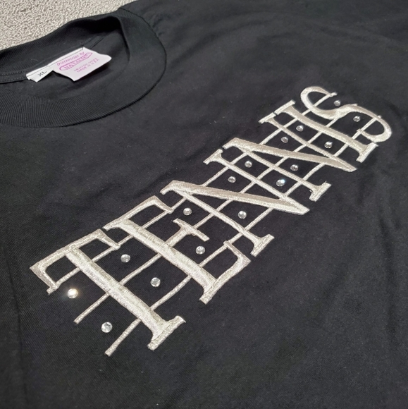 NOS Vintage Discoveries by Natalie Tennis Shirt XL Rhinestone Embroidered 90s - Picture 2 of 11